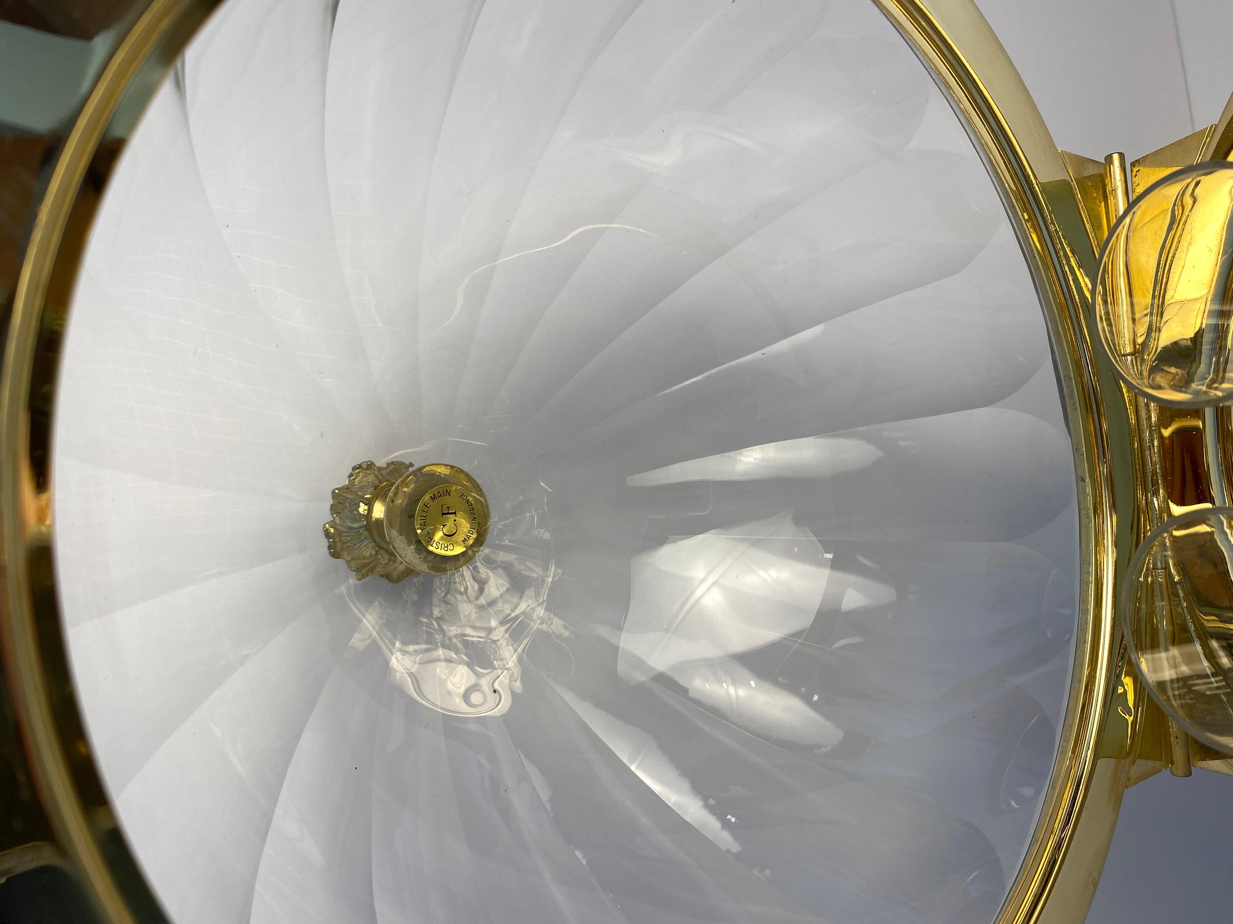 Gilt Benito Crystal Caviar & Vodka Server, Martin Benito Crystal & Ormolu Centerpiece For Sale