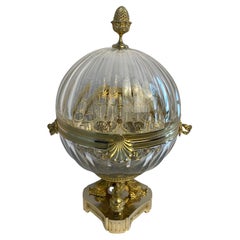 Benito Crystal Caviar & Vodka Server, Martin Benito Crystal & Ormolu Centerpiece