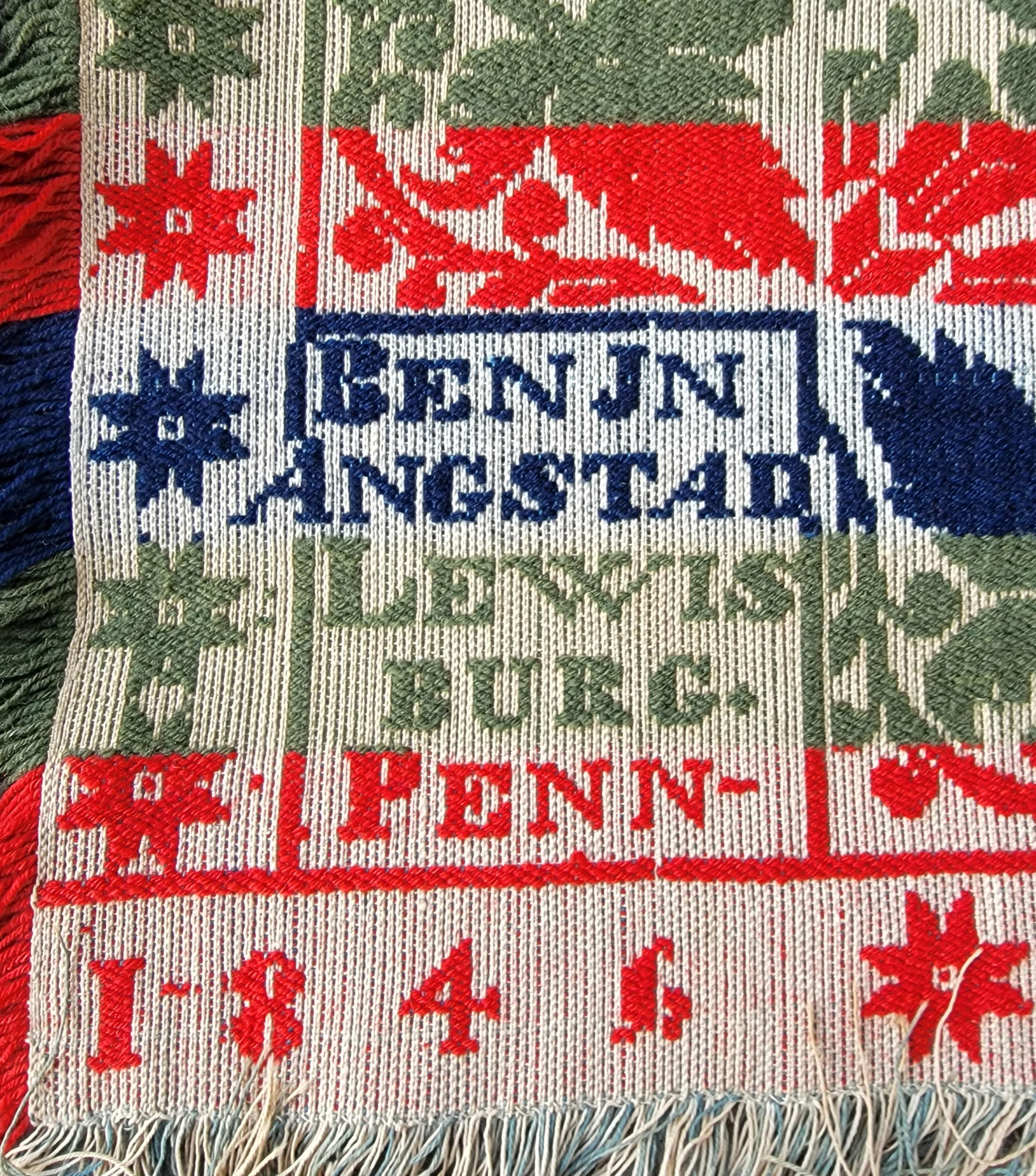 Benjamin Angstad Lewisburg, Penn, Deckel, datiert 1846 (Adirondack) im Angebot