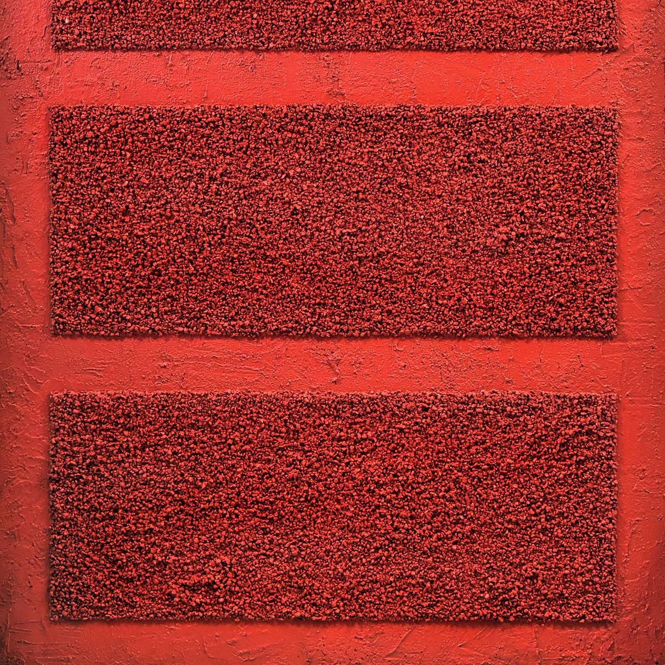 Red Bars 2 - Minimalist Painting by Benjamin Birillo Jr.