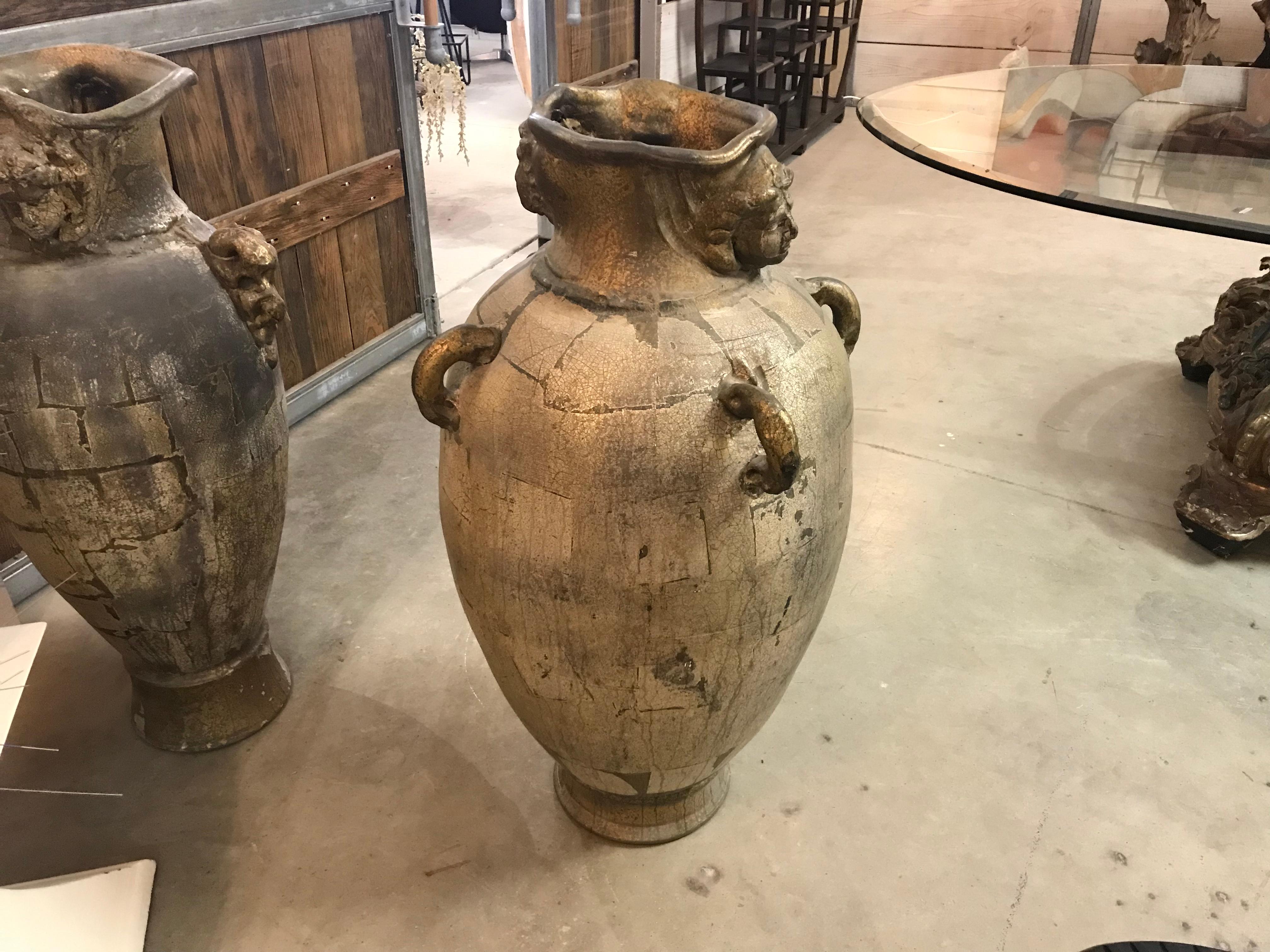 Terracotta Benjamin Burts Floor Vase For Sale