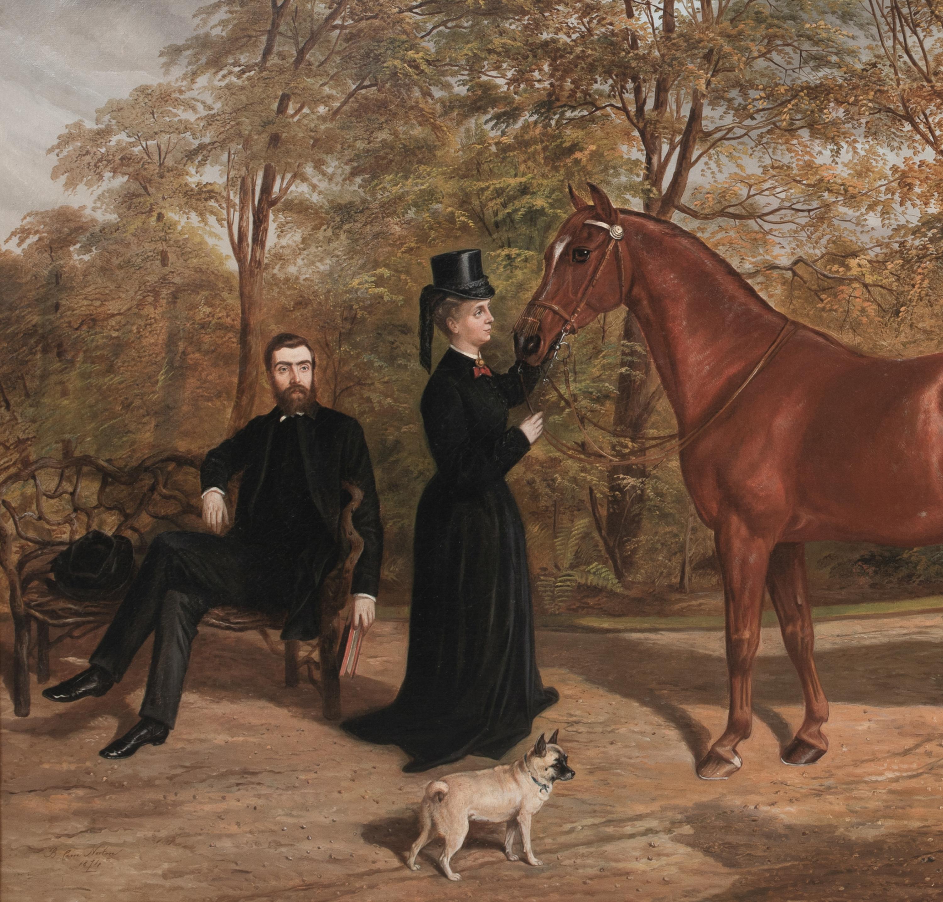 Retrato de Adam y Amy Agnes Dugdale en Griffin Park, Blackburn, Lancashire en venta 6