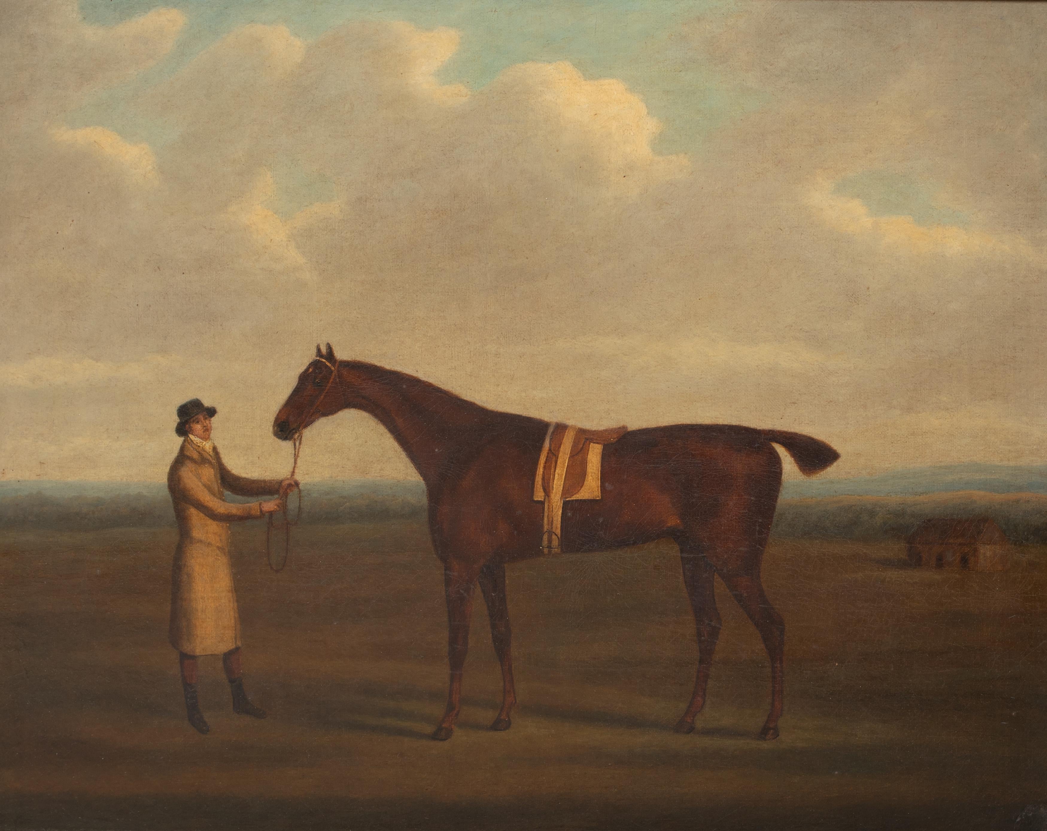 Cavallo da corsa e proprietario, English School del 18° secolo 1