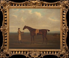 Cheval de course et propriétaire, English School du 18e siècle
