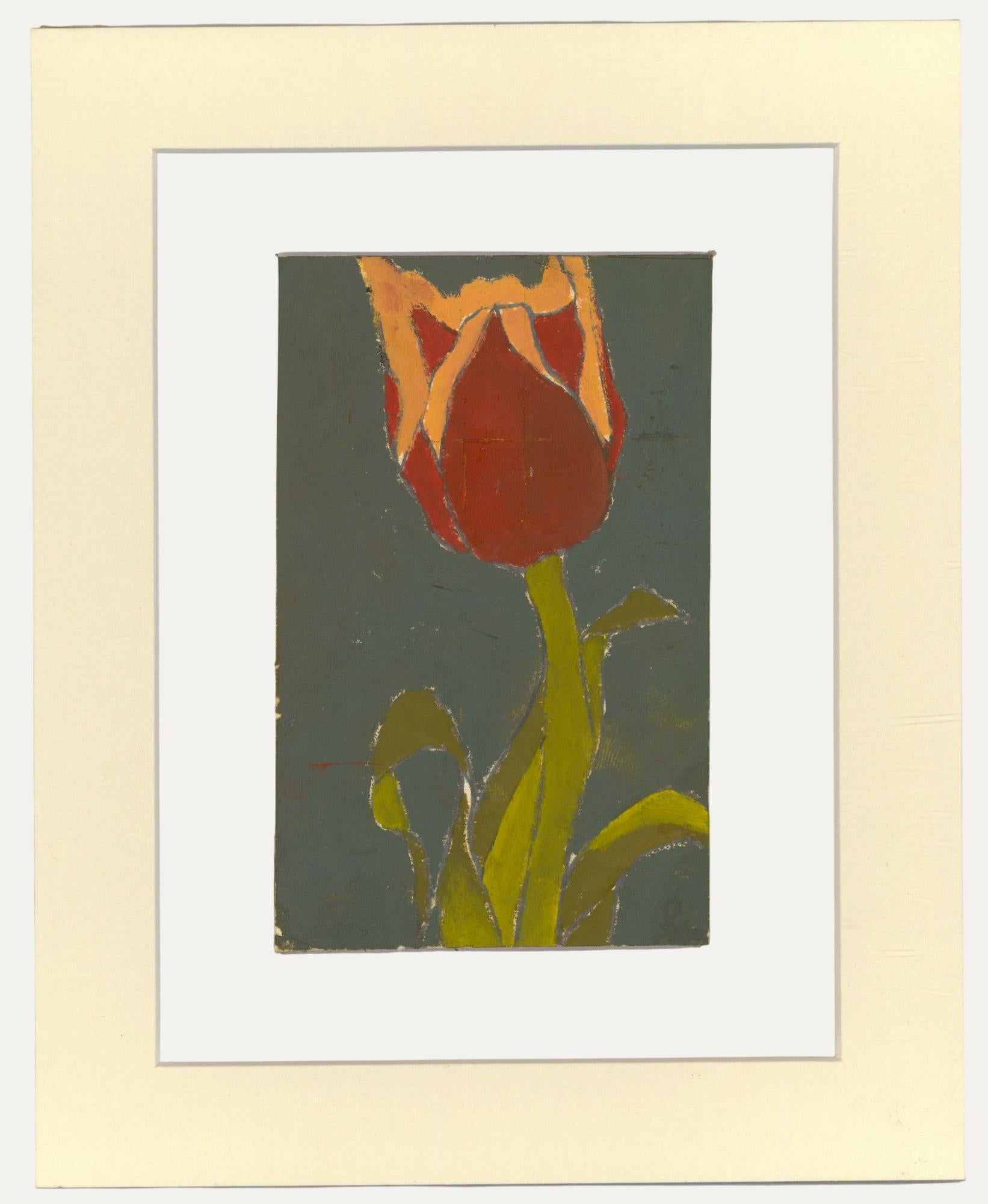 Ben Carrivick - Contemporary Oil, A Single Tulip