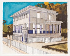 Ben Carrivick - Zeitgenössisches Öl, architektonische Studie