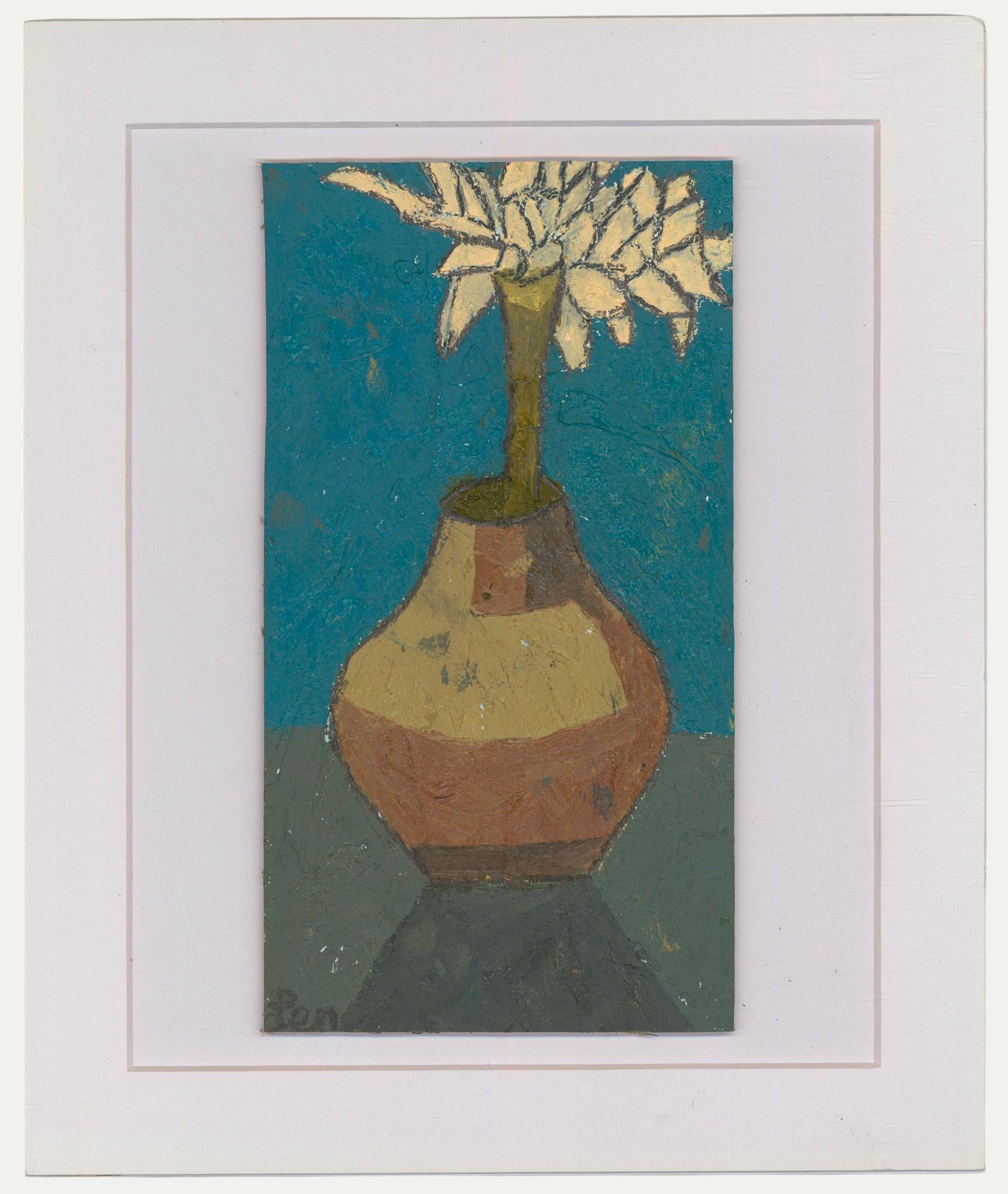Benjamin Carrivick Still-Life Painting – Ben Carrivick - Zeitgenössisches Öl, Chrysantheme