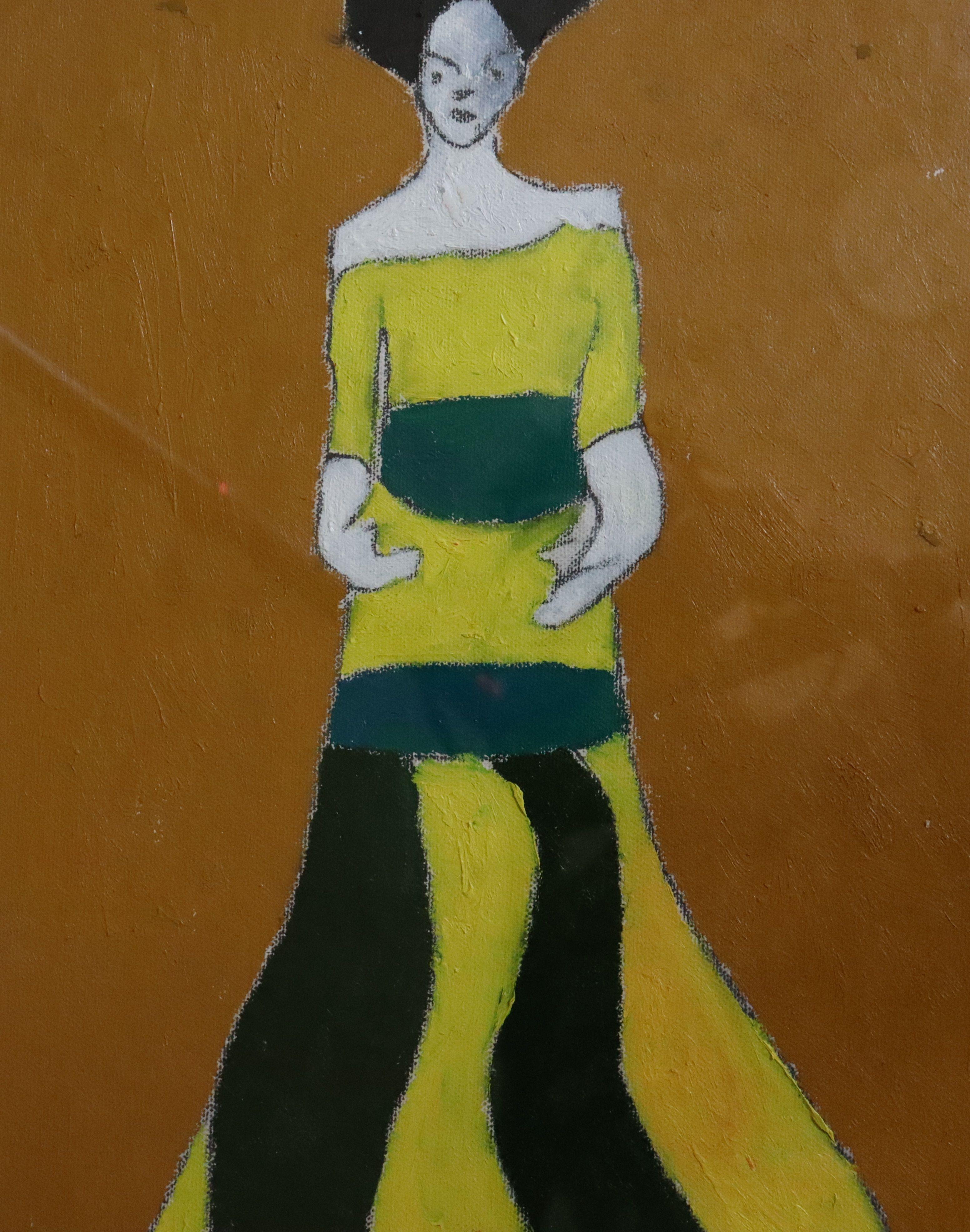green dress, Painting, Oil on Canvas 2