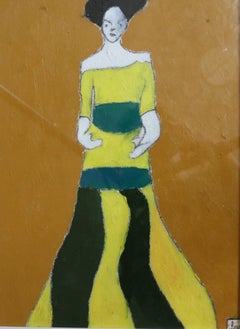 green dress, Painting, Oil on Canvas