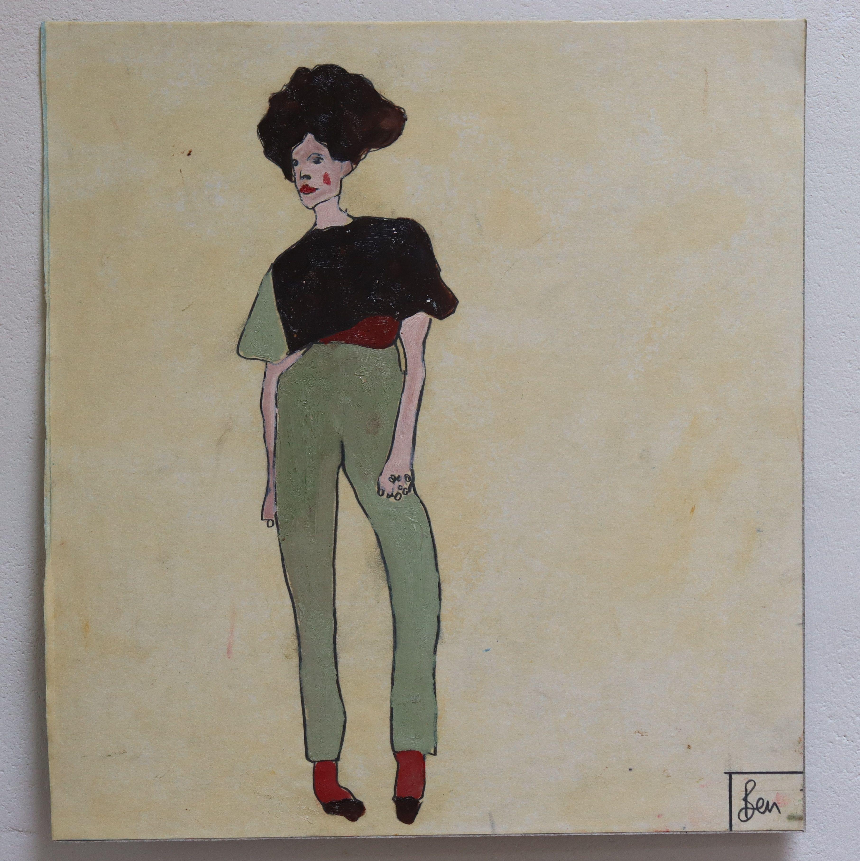 Pittura su carta  posato su cartoncino :: Pittura :: Impressionista :: Questo pezzo viene fornito con un certificato ufficiale di autenticità firmato dall'artista :: Pronto da appendere: No :: Firmato: Yes :: Posizione della firma: In basso a destra