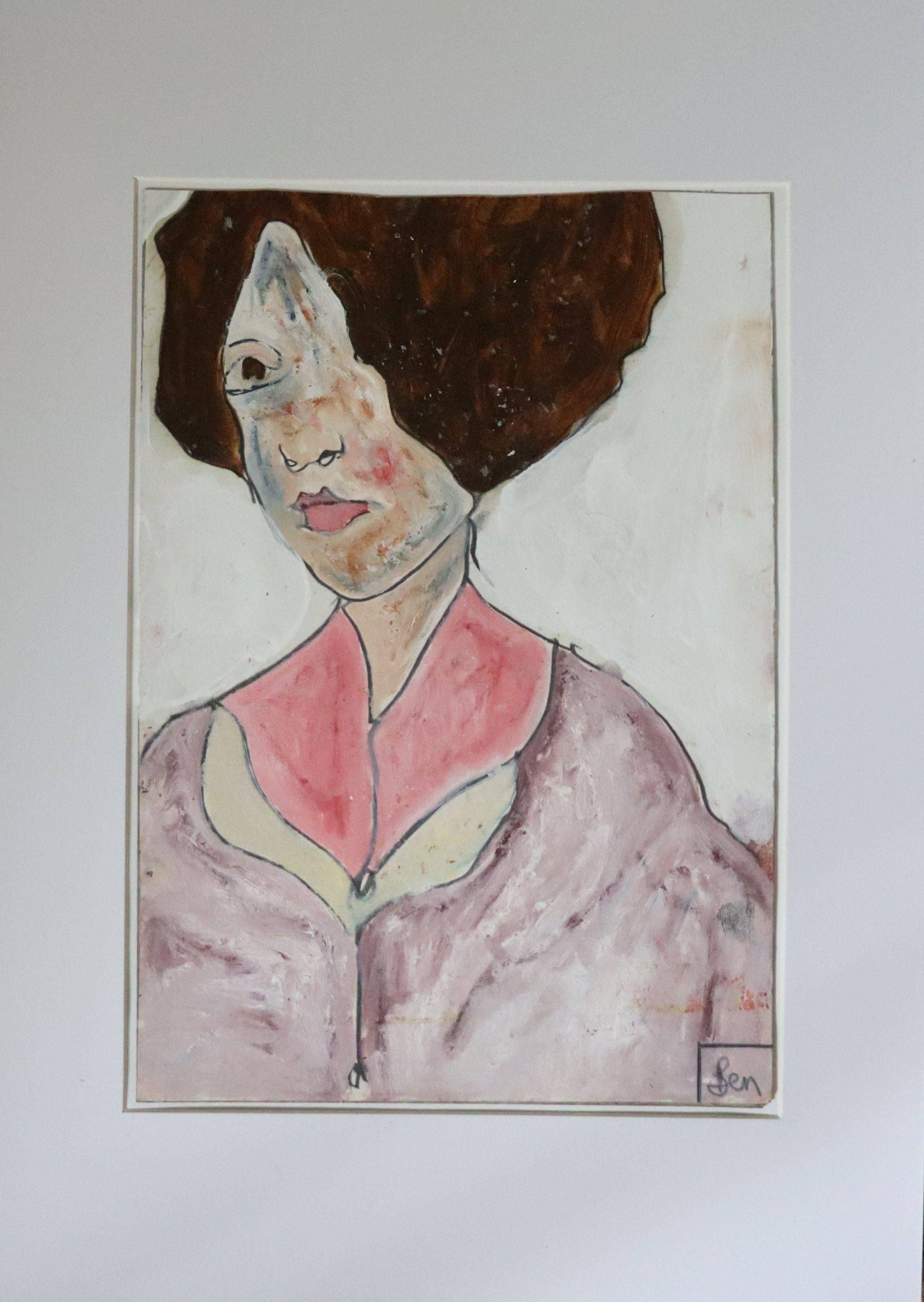 Leuchtend lila, Gemälde, Öl auf Papier (Impressionismus), Painting, von Benjamin Carrivick