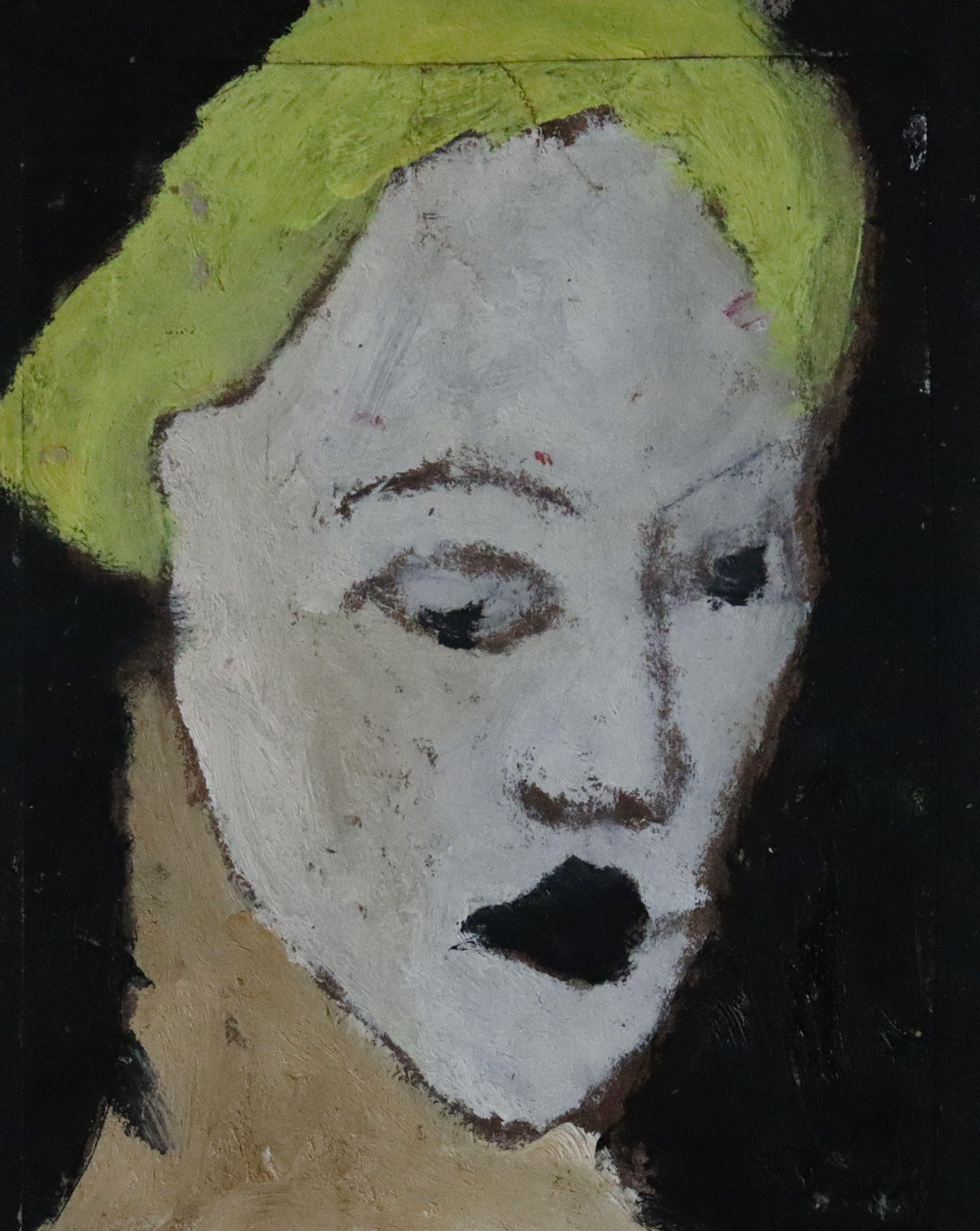 small portrait, Painting, Oil on Paper For Sale 2