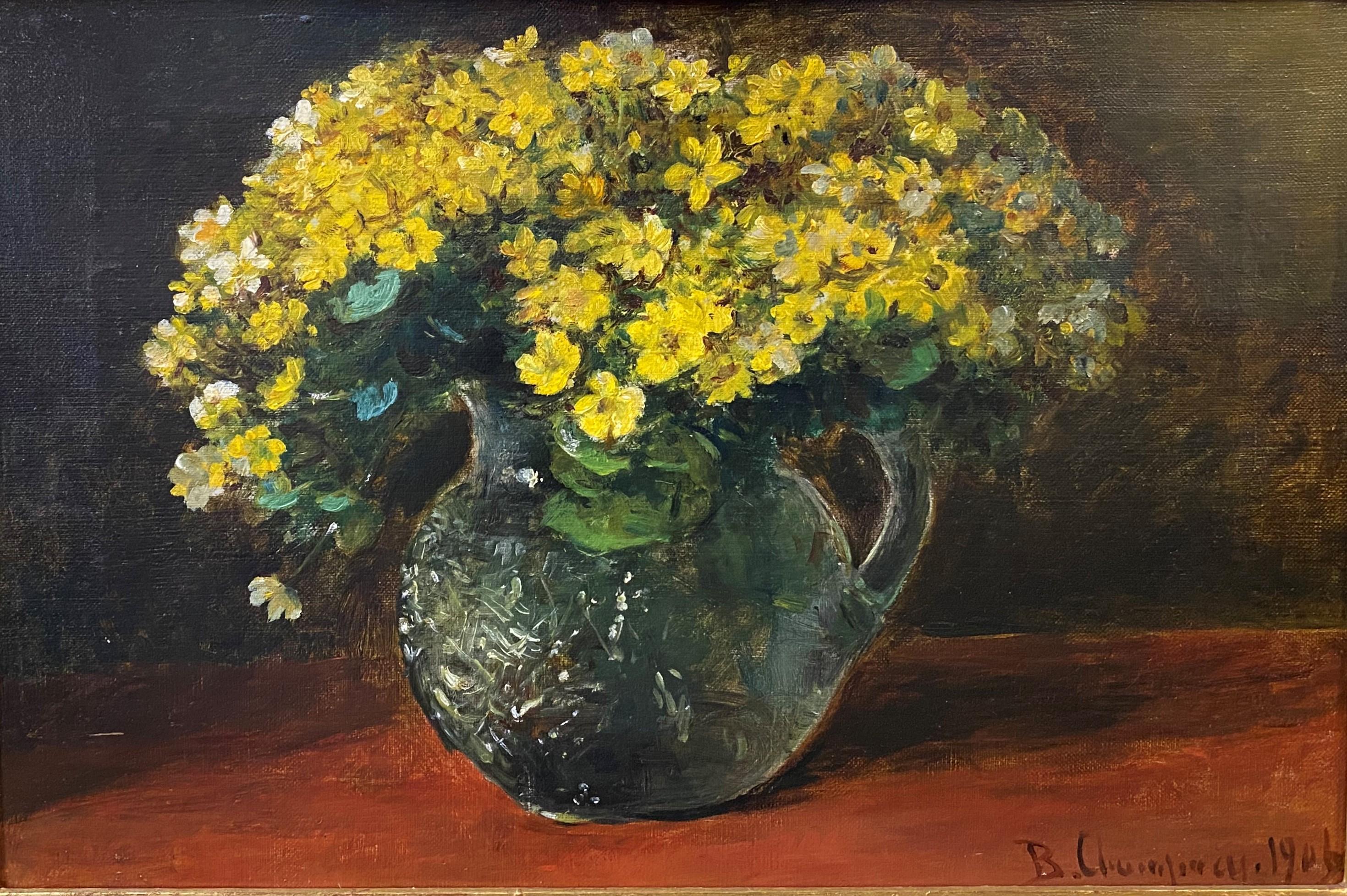 Nature morte avec des fleurs - Painting de Benjamin Champney