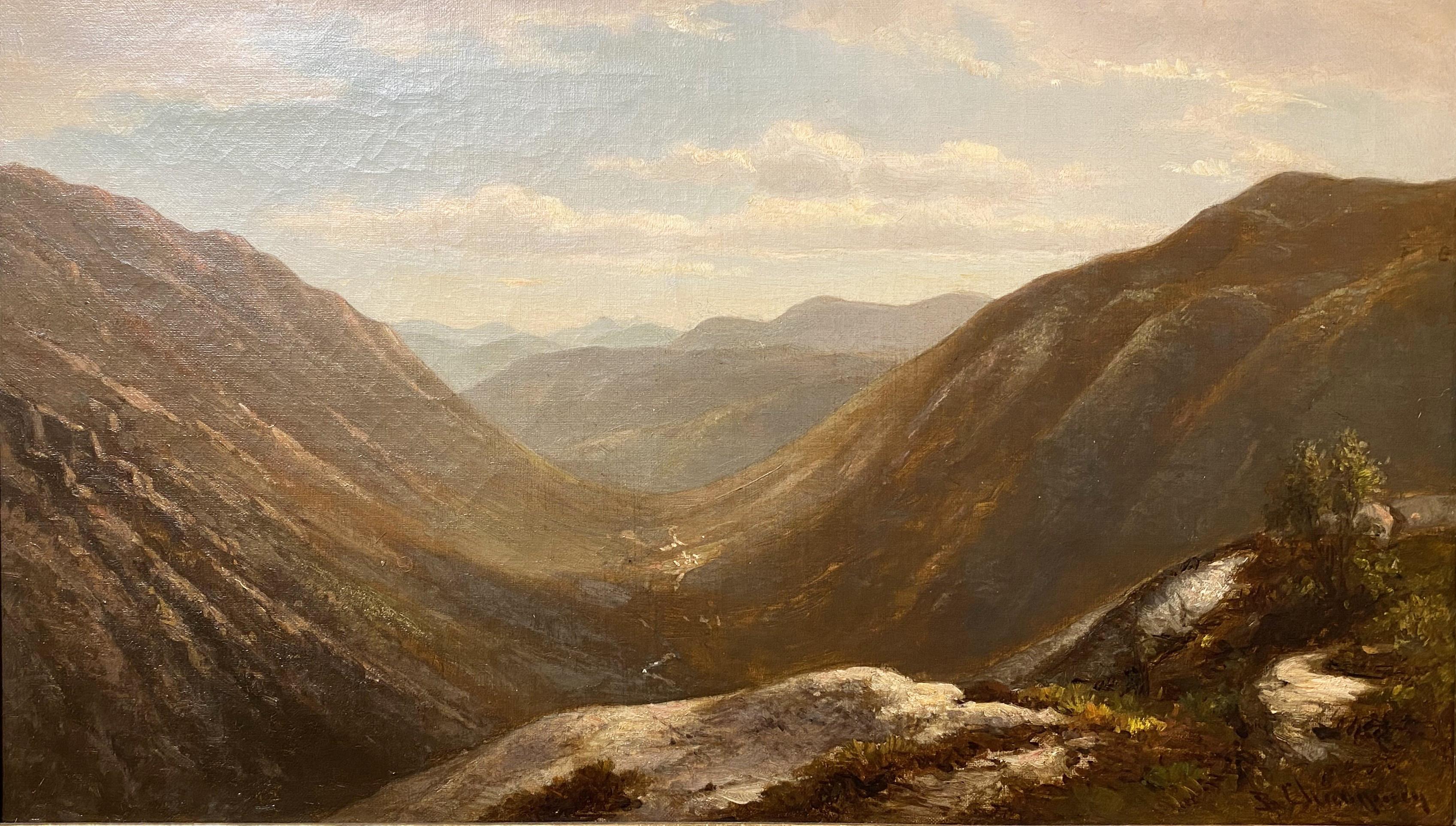 View From Mt. Willard Towards Crawford Notch - Painting by Benjamin Champney