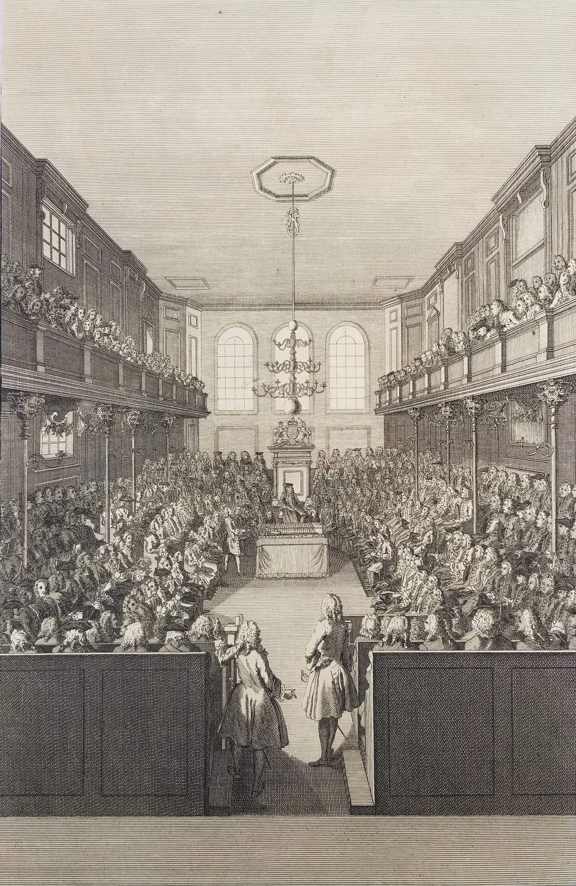 Vista de la Cámara de los Comunes /// Jorge II Parlamento inglés Londres Inglaterra