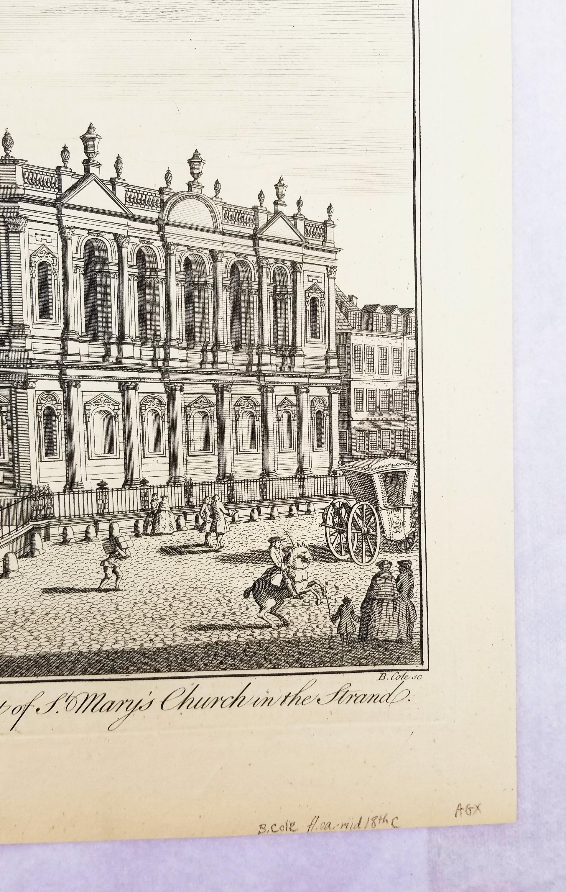 La perspectiva suroeste de la iglesia de Santa María en el Strand /// William Maitland en venta 2