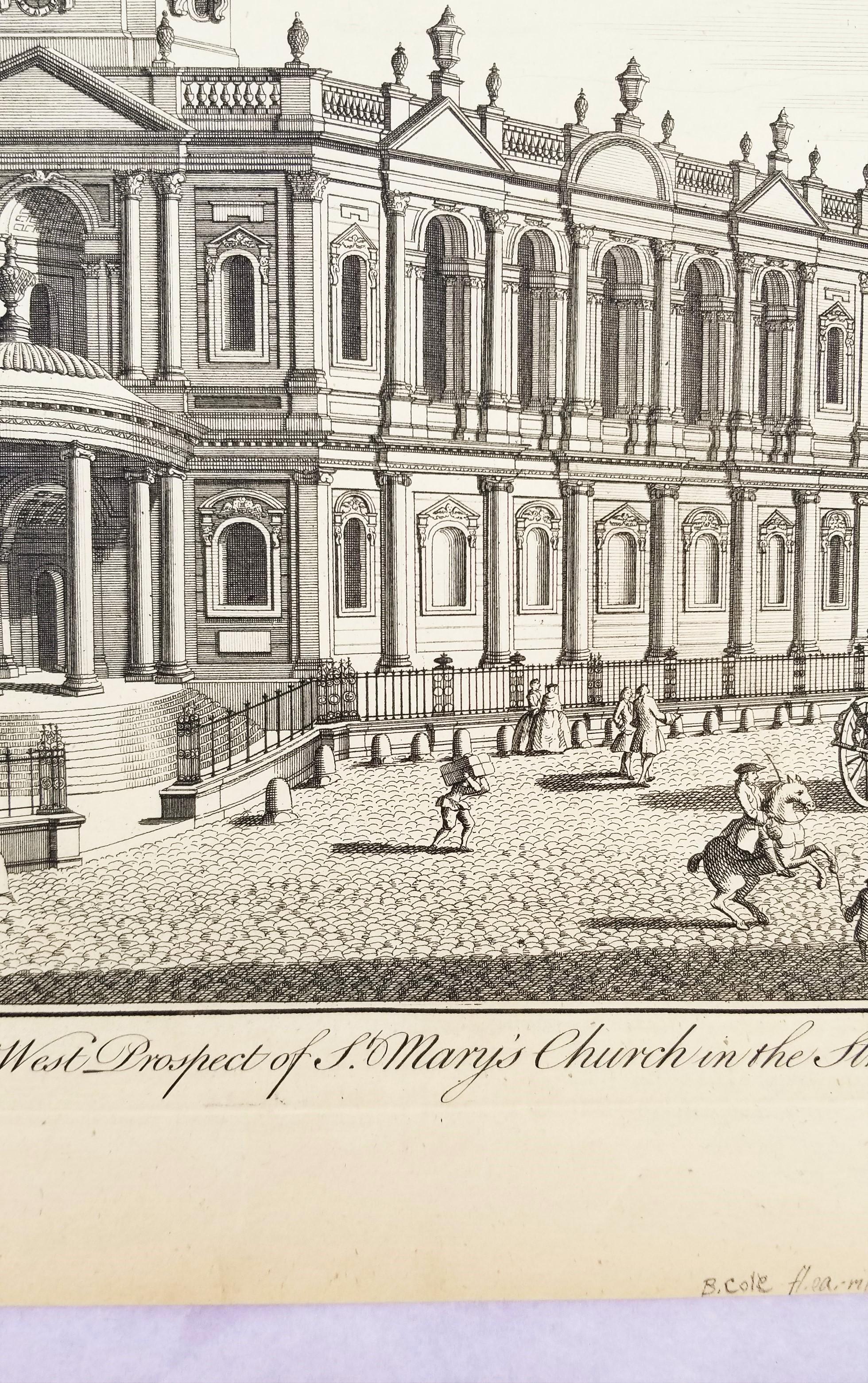 La perspectiva suroeste de la iglesia de Santa María en el Strand /// William Maitland en venta 4