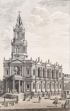 La perspectiva suroeste de la iglesia de Santa María en el Strand /// William Maitland