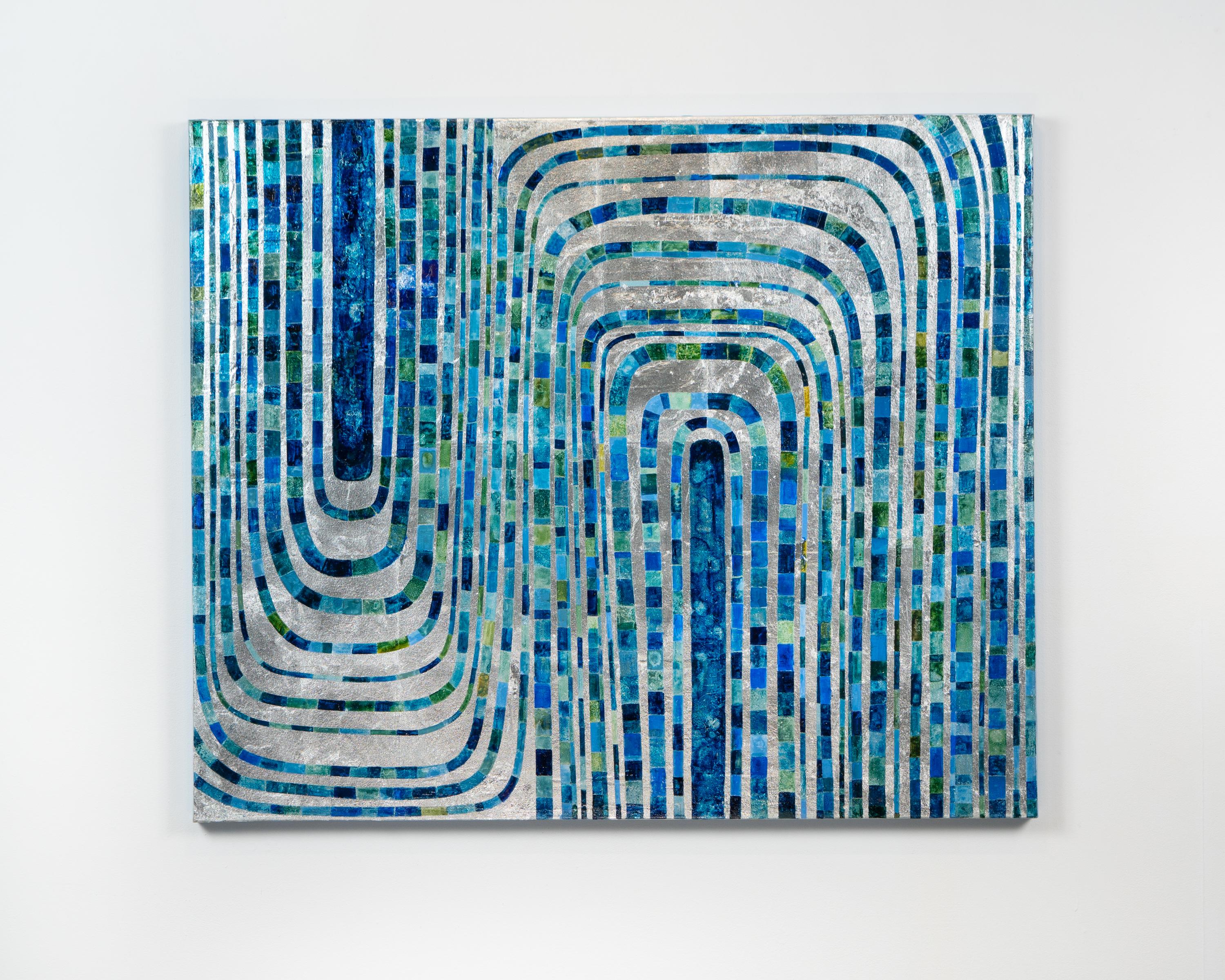 BLUE MAGNETIC - Painting by Benjamin Dray