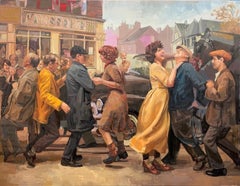 Dancing Plague - Colorful and Joyous Painting of a Dancing Crowd - Ben Duke