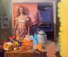 One Such Morning  - Complex Interior Scene with Still Life and Multiple Figures