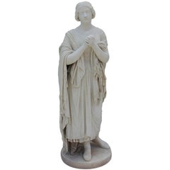 Benjamin Edward Spence 1822-1866 "Highland Mary" Carved White Marble Sculpture