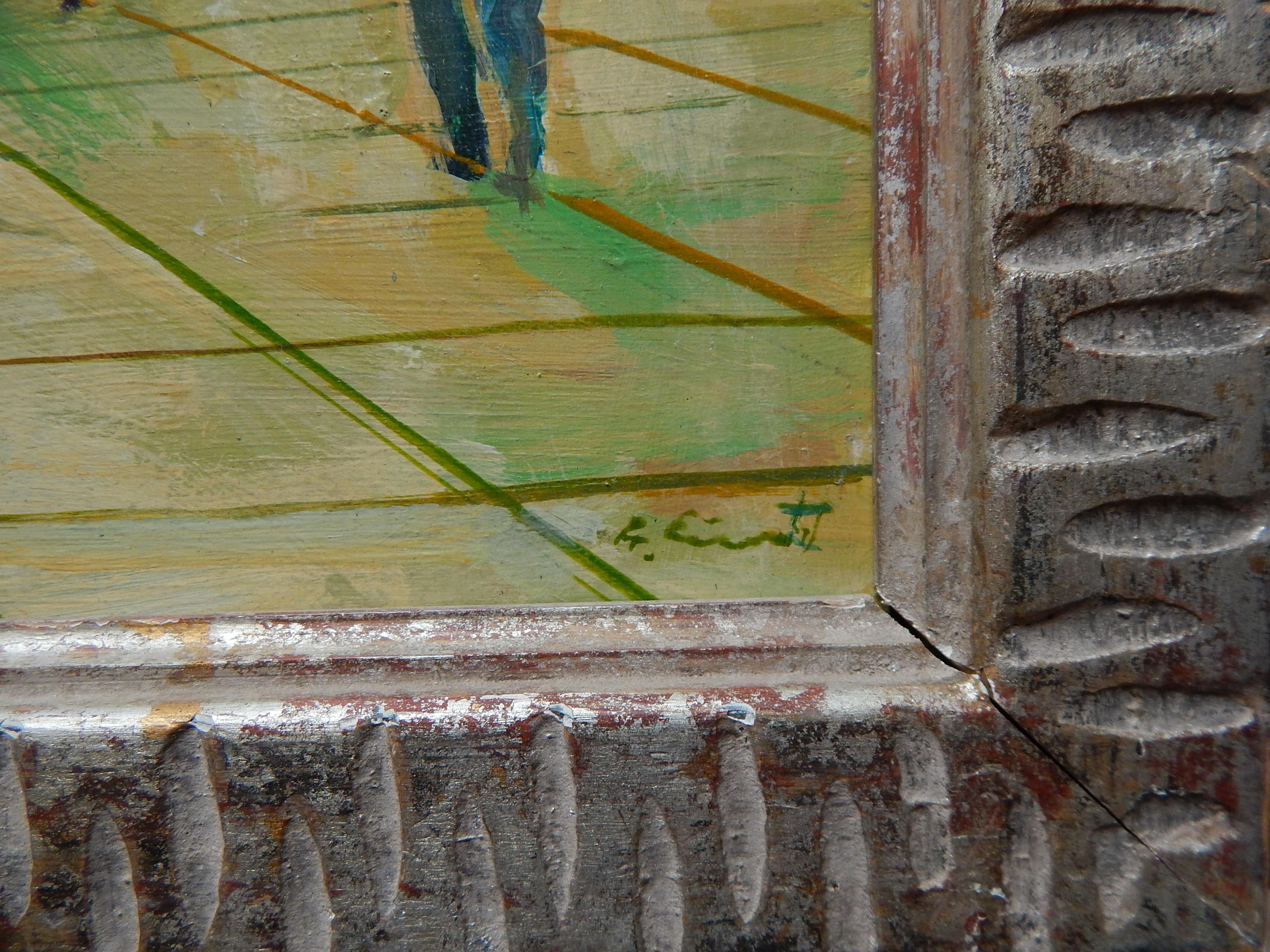 Benjamin Eisenstat, Artista di New York/Philadelphia, Olio su tavola, 1981 in vendita 2