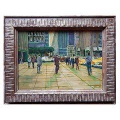 Benjamin Eisenstat, New York/Philadelphia Artist, Oil on Board, 1981