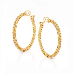 BENJAMIN FINE JEWELRY Aros de eternidad de 18 quilates con diamantes talla cojín de 10,44 quilates