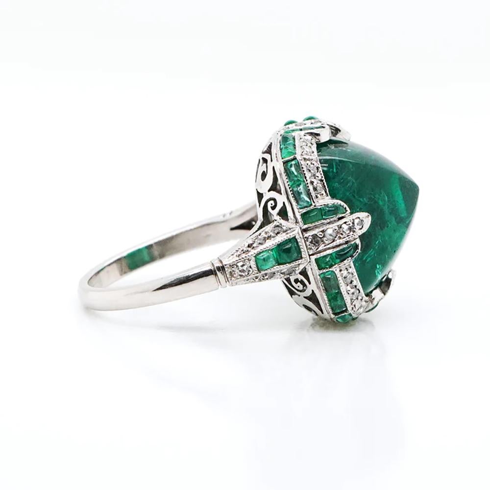 Modern BENJAMIN FINE JEWELRY 12.50 cts Emerald 18K Ring For Sale