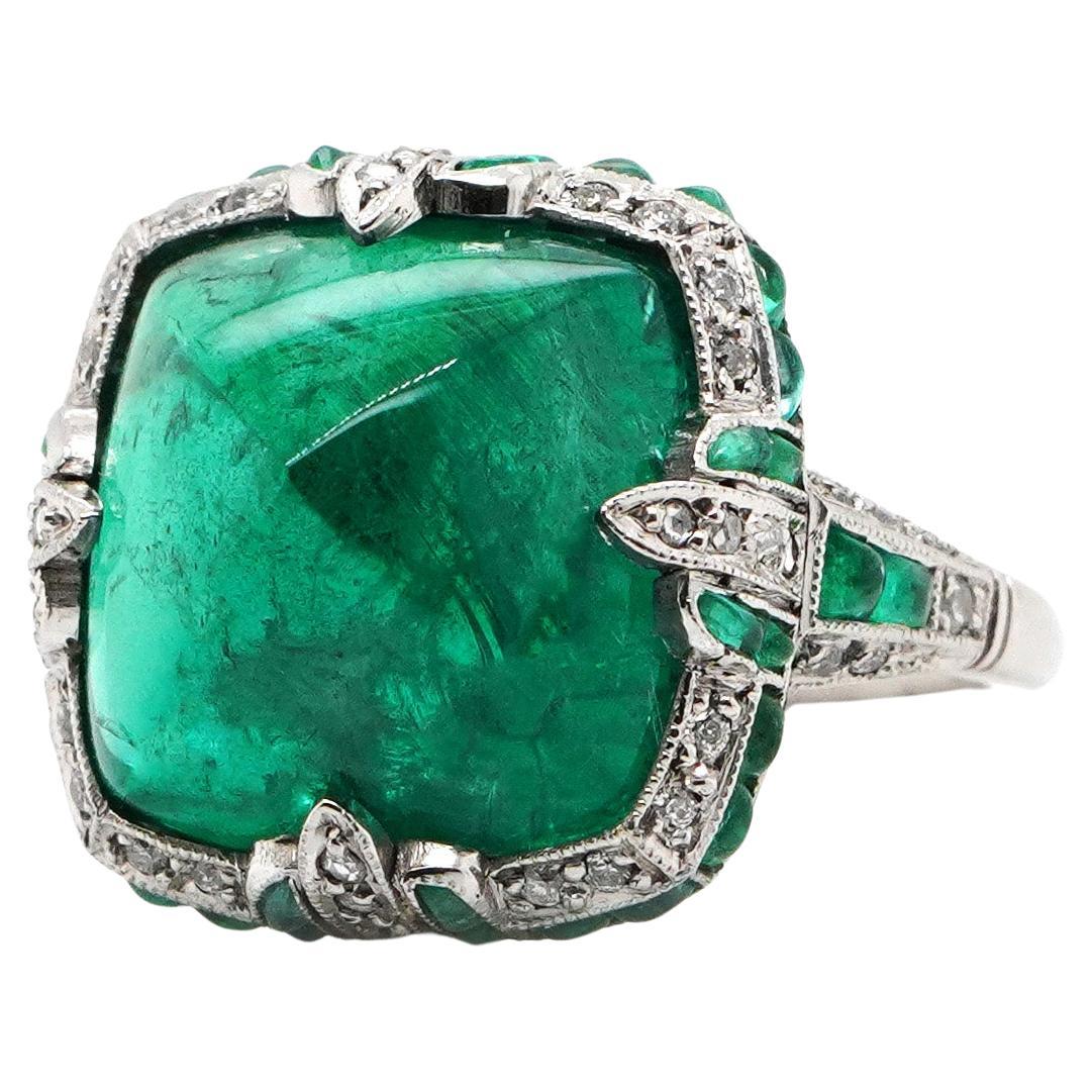 BENJAMIN FINE JEWELRY 12.50 cts Emerald 18K Ring For Sale