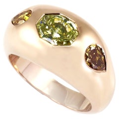 Used BENJAMIN FINE JEWELRY 1.30 cts Octagon Fancy  Diamond 18K Ring