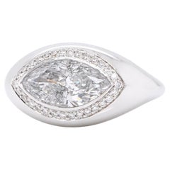 BENJAMIN FINE JEWELRY Bague 18 carats avec diamant blanc marquise de 2,11 carats