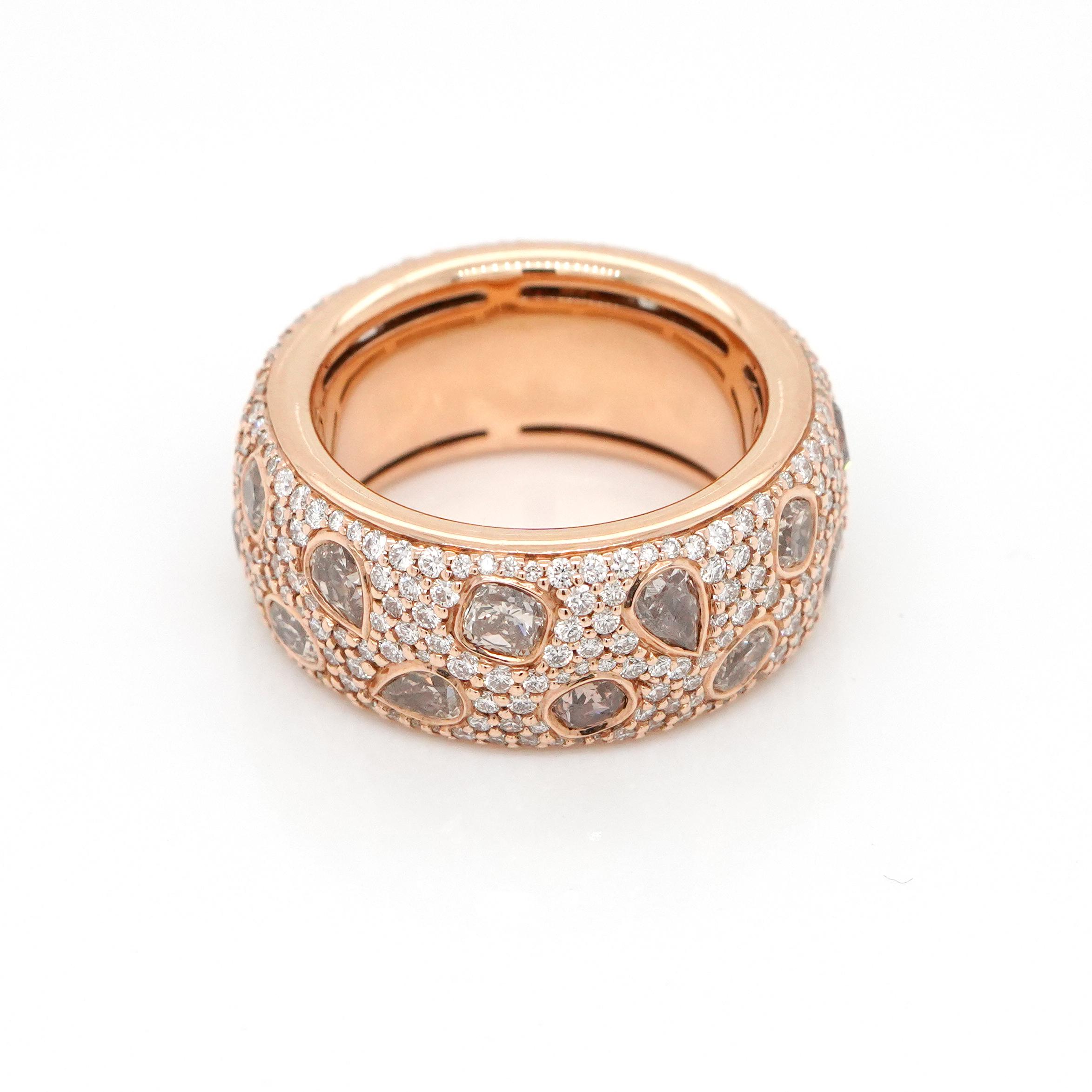 BENJAMIN FINE JEWELRY 2,54 Karat gemischter Fancy Brown Diamant 18K Ring (Moderne) im Angebot