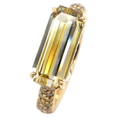 BENJAMIN FINE JEWELRY 3.01 cts Emerald cut Fancy Diamond 18K Ring