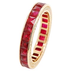 BENJAMIN FINE JEWELRY 3.02 cts Ruby 18K Eternity Band Ring
