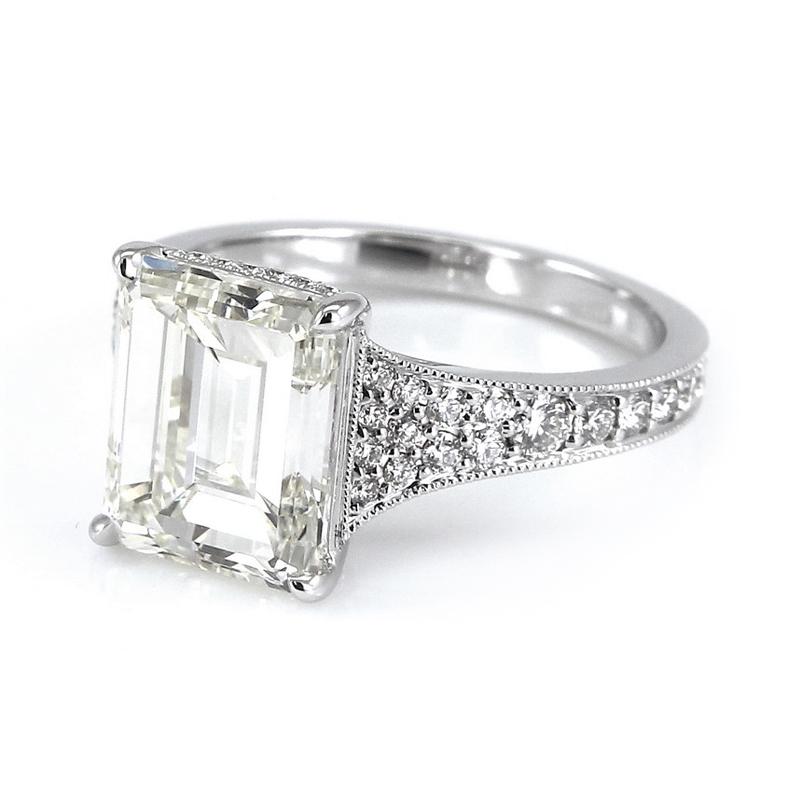 Taille octogone BENJAMIN FINE JEWELRY Bague 3.44 cts Diamant 18K en vente