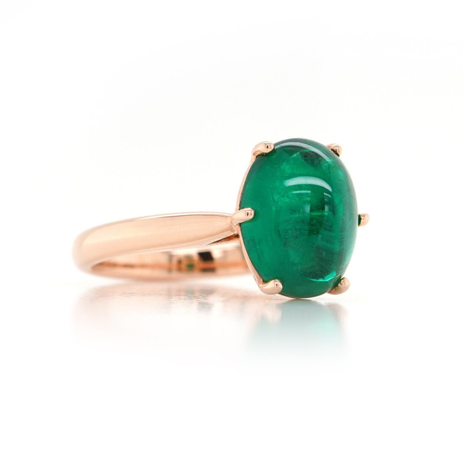 Modern BENJAMIN FINE JEWELRY 3.74 cts Emerald 18K Ring For Sale
