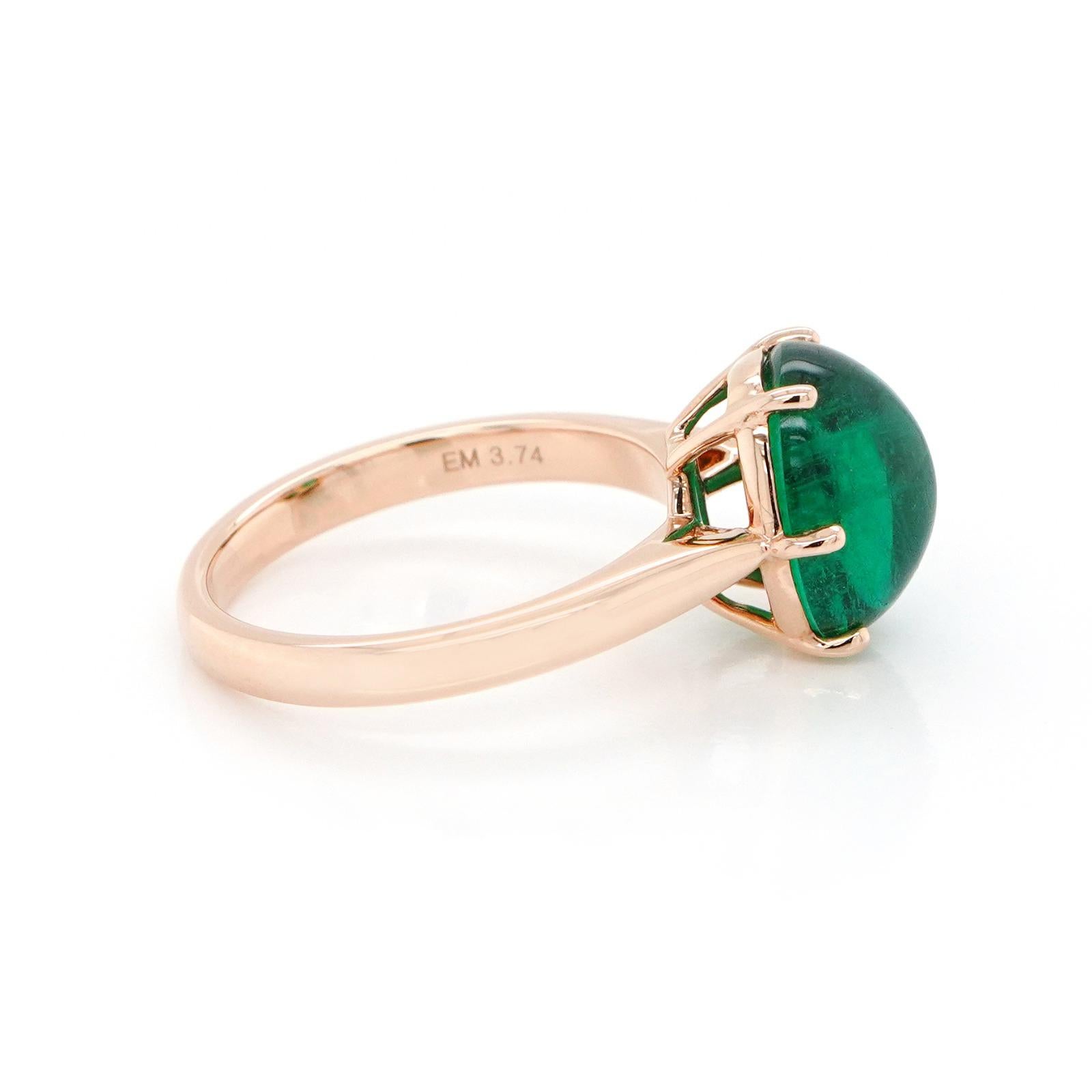 Oval Cut BENJAMIN FINE JEWELRY 3.74 cts Emerald 18K Ring For Sale