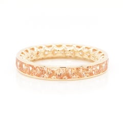 BENJAMIN FINE JEWELRY 3.80 cts Princess Fancy Sapphire 18K Eternity Band Ring