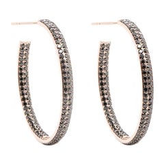 BENJAMIN FINE JEWELRY 4.41 cts Diamant noir rond  Anneaux d'éternité 18K