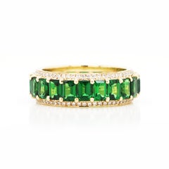 BENJAMIN FINE JEWELRY 5.38 cts Octagon Tsavorite 18K Eternity Band Ring