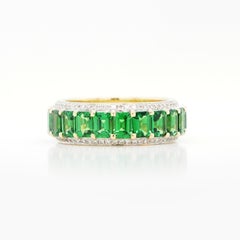 BENJAMIN FINE JEWELRY 5.38 cts Octagon Tsavorite 18K Eternity Band Ring