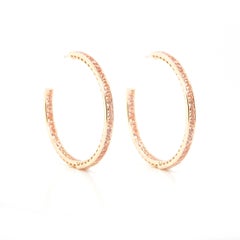 BENJAMIN FINE JEWELRY 9.15 cts Unheated Fancy Sapphire 18K Eternity Hoops
