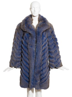 Benjamin Fourrures blue fox fur coat, c. 1980