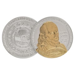 Benjamin Franklin Tercentenary 2006 Gold Highlighted Silver Dollar, Coin