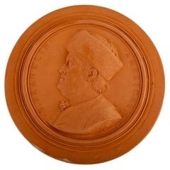 Benjamin Franklin Terracotta Medallion After Jean-Baptiste Nini