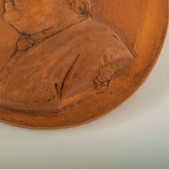 Benjamin Franklin Terracotta Portrait Medallion After Jean-Baptiste Nini