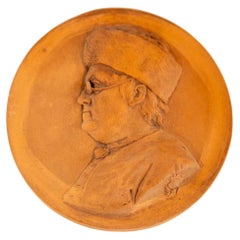 Benjamin Franklin Terracotta Portrait Medallion After Jean-Baptiste Nini
