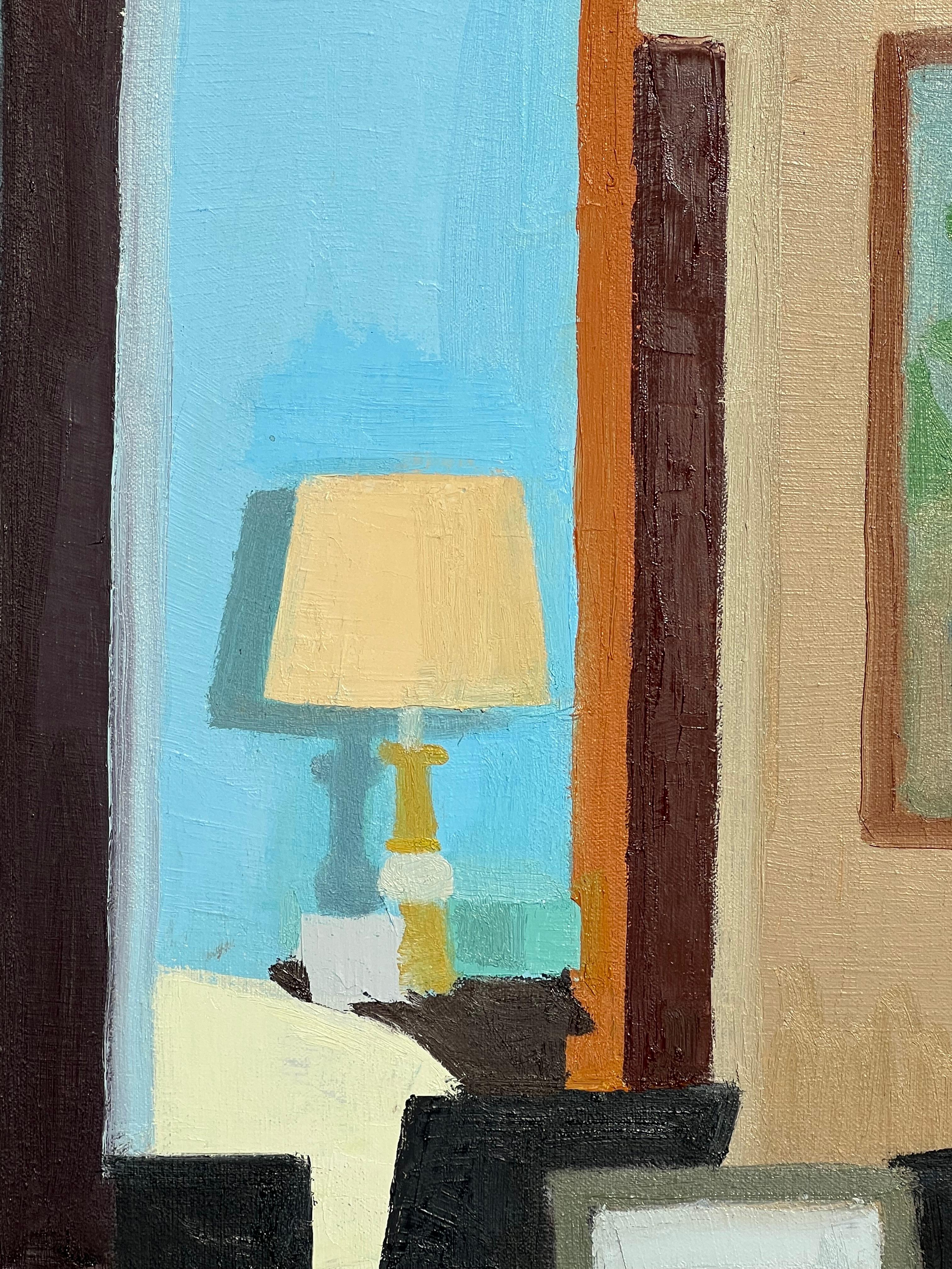 Hallway [Reflected] in the Dresser Mirror - Contemporary Painting by Benjamin Frederick